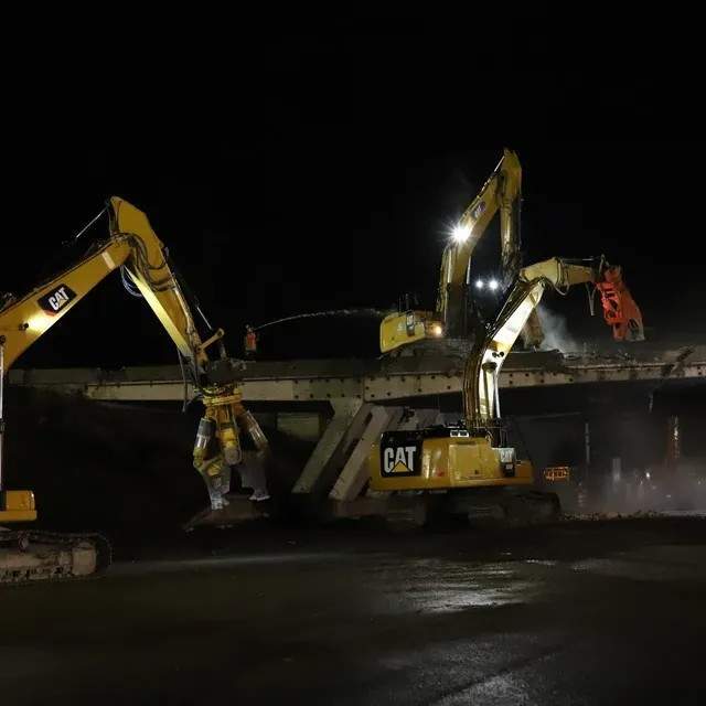 Déconstruction de pont en béton Québec